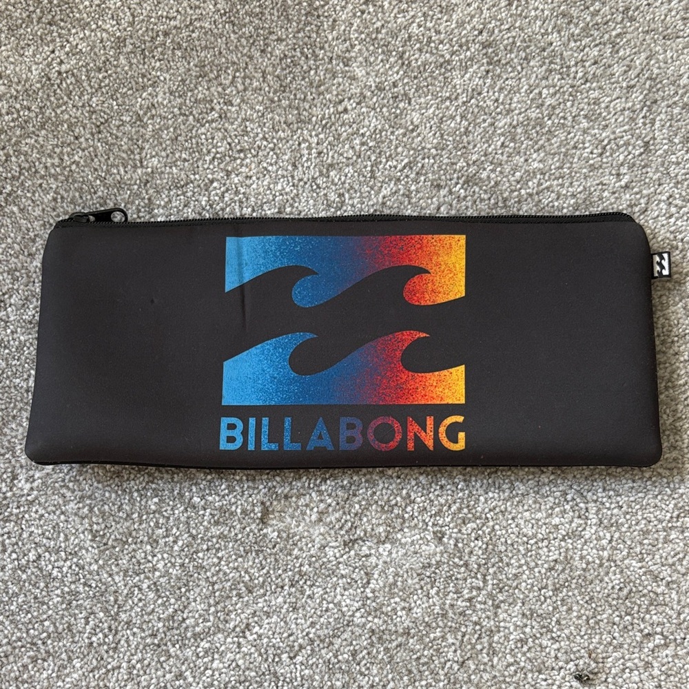 Billabong Black Neoprene Pencil Case / Small Bag